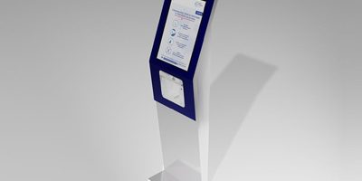 Bornes digitales : distributeur de gel hydroalcoolique