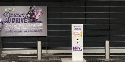 Borne drive supermarché Match
